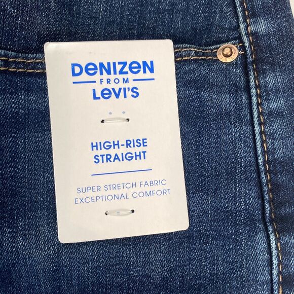 Denizen Levi's Super Stretch High Rise Straight Jeans Womens Size 24 Blue Denim - Picture 5 of 13